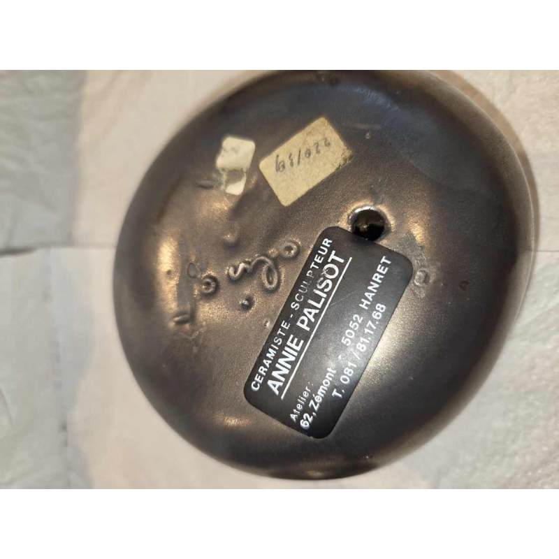 Annie Palisot, modernistische geglazuurde keramische sculptuur, ca 1970