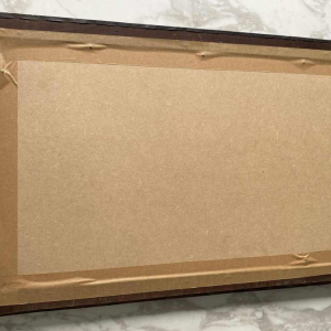 Oval Art Nouveau mirror in repoussé brass with floral decoration, early 20th c