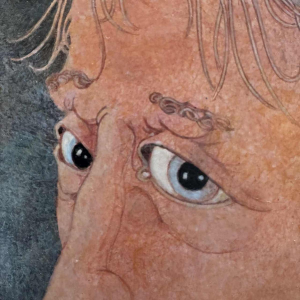 Jean-Pierre FELIX « L’homme au bonnet » tableau huile sur panneau