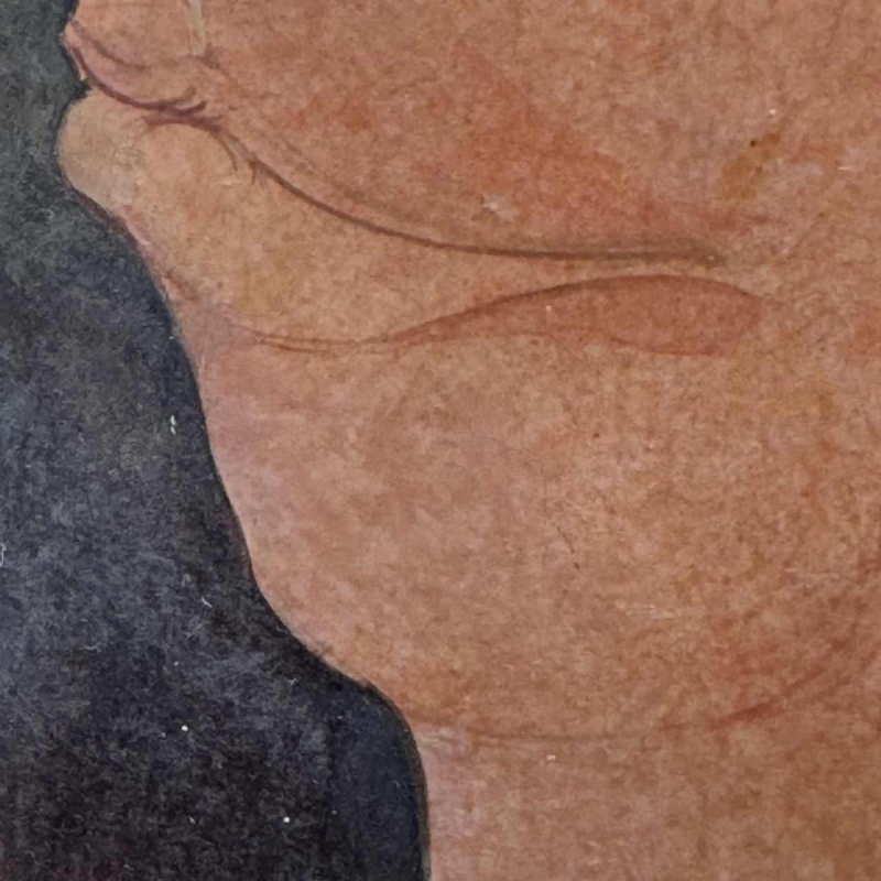 Jean -Pierre FELIX “The man with an hat » painting oil on panel