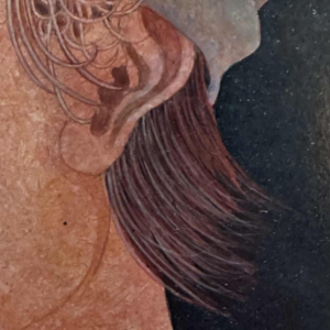 Jean -Pierre FELIX “The man with an hat » painting oil on panel