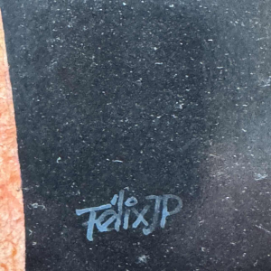 Jean -Pierre FELIX “The man with an hat » painting oil on panel