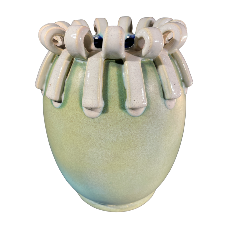 Ernest D'Hossche for Boch Frères Kéramis BFK Studio d'Art, Stoneware Vase D3034