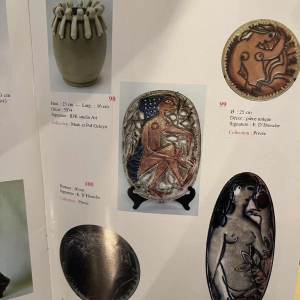 Ernest D'Hossche voor Boch Frères Kéramis BFK Studio d'Art, Steengoed Vaas D3034