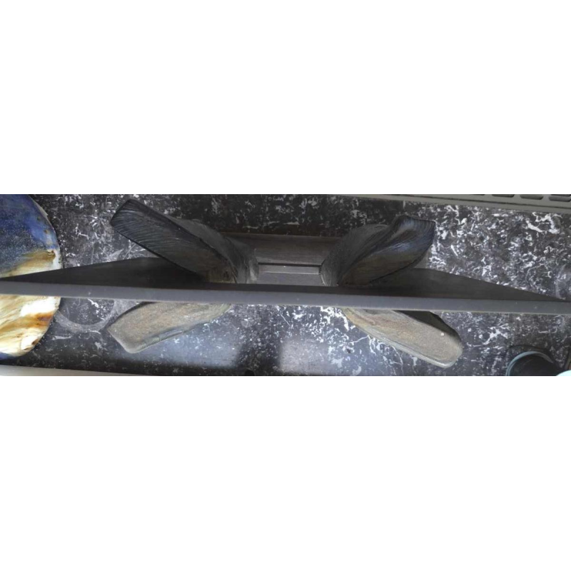 André Bucher, abstract sculptuur, gesmolten lava op staal, ca 1990