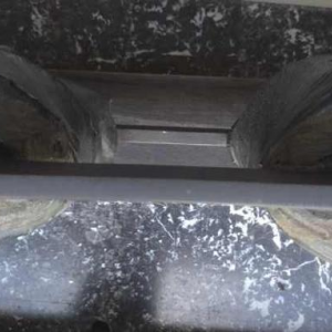 André Bucher, abstract sculpture, molten lava on steel, ca 1990