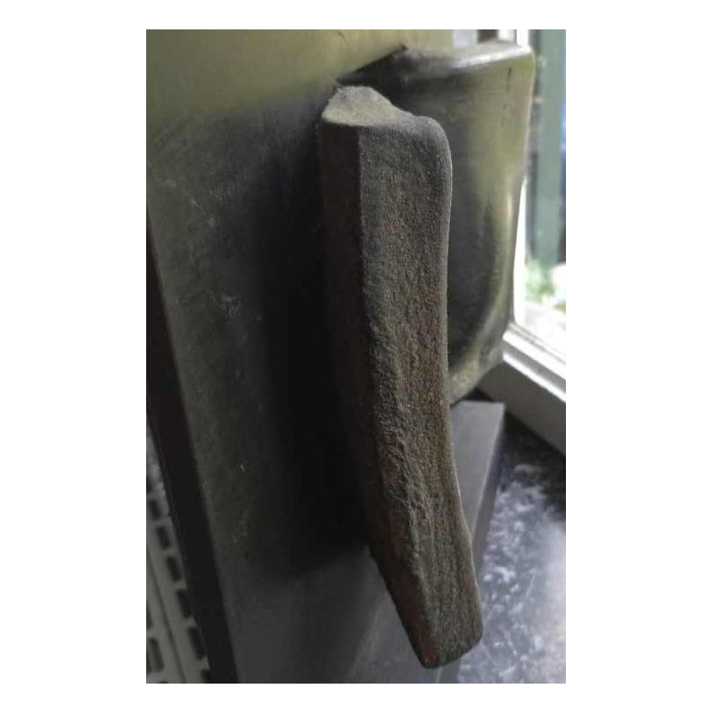 André Bucher, abstract sculptuur, gesmolten lava op staal, ca 1990