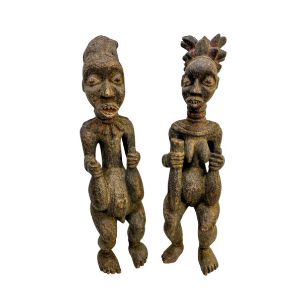 Paar Yoruba houten beelden