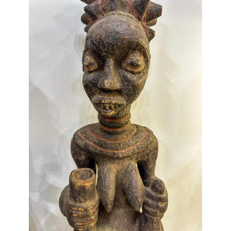 Couple of Yoruba wooden sculptures