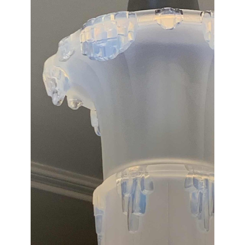 Jean Gauthier pour EZAN Rare Lustre ' Cascade ' Verre Opalescent Art Déco 1930s