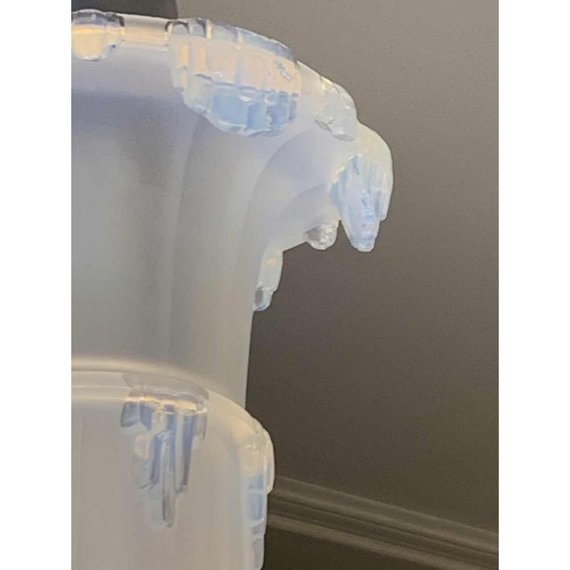 Jean Gauthier pour EZAN Rare Lustre ' Cascade ' Verre Opalescent Art Déco 1930s