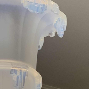 Jean Gauthier voor EZAN zeldzame kroonluchter 'Cascade' opaalglas Art Deco jaren 30