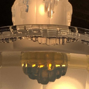 Jean Gauthier pour EZAN Rare Lustre ' Cascade ' Verre Opalescent Art Déco 1930s