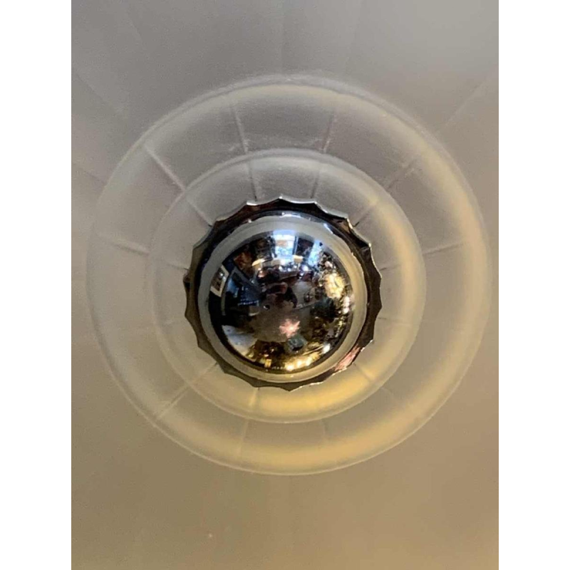 Jean Gauthier for EZAN Rare Chandelier 'Cascade' Opalescent Glass Art Deco 1930s