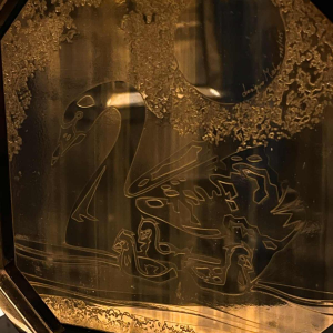 GEORGES MATHIAS voor MAHO, Tafellamp, Hollywood regentschap, ca 1970