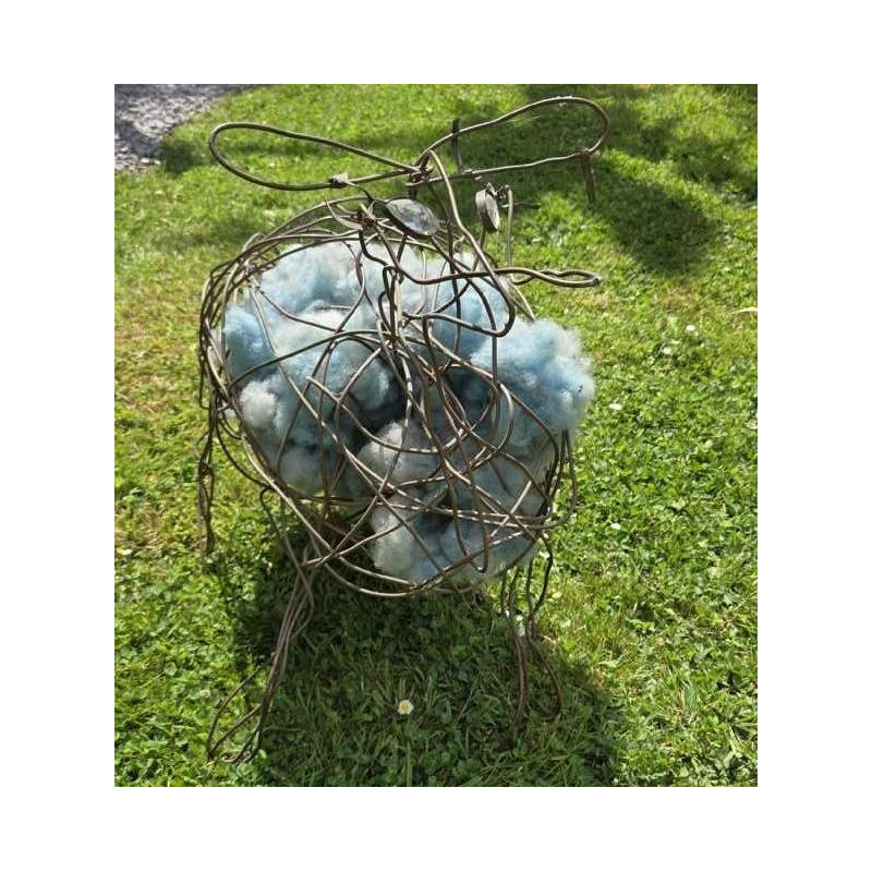 Ladislas de Monge ‘Sheep’ sculpture in copper wire and natural wool, 2015