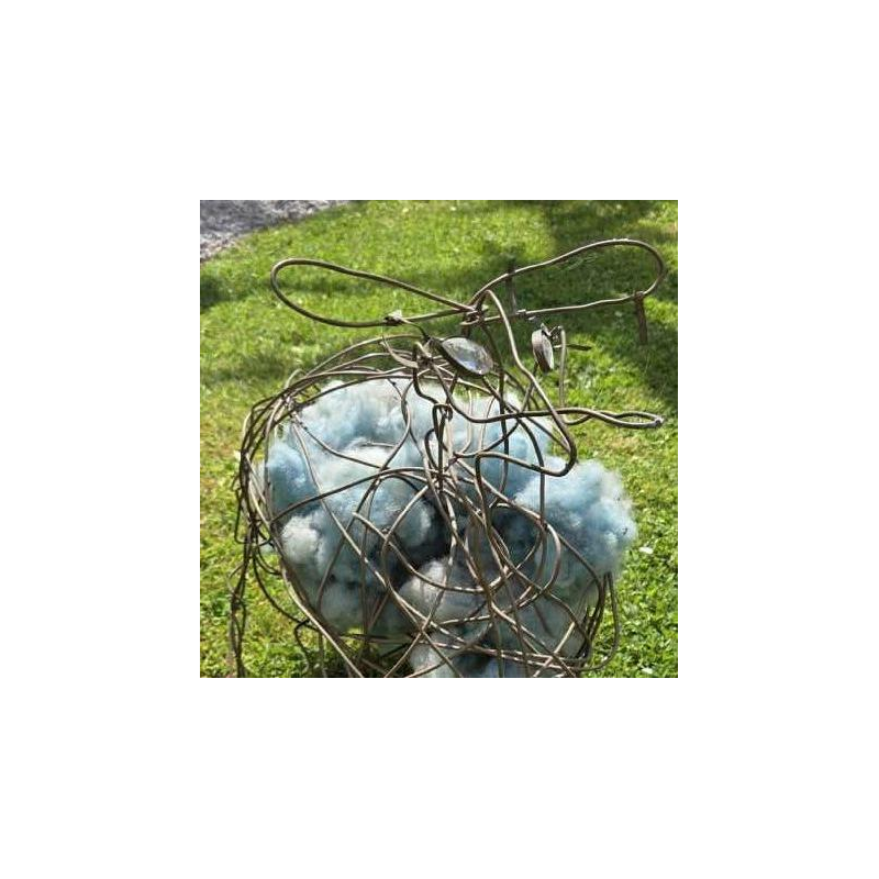 Ladislas de Monge 'Mouton' sculpture en fils de cuivre et laine naturelle, 2015