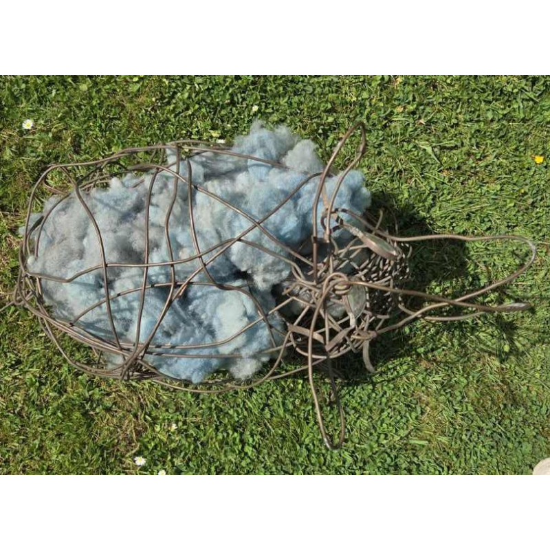 Ladislas de Monge ‘Sheep’ sculpture in copper wire and natural wool, 2015