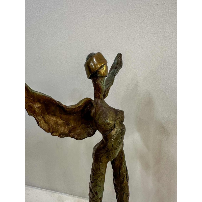 Georges Ayvayan, pair of expressionist/surrealist bronze sculptures, 1993