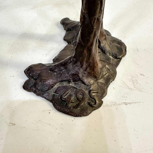 Georges Ayvayan, pair of expressionist/surrealist bronze sculptures, 1993