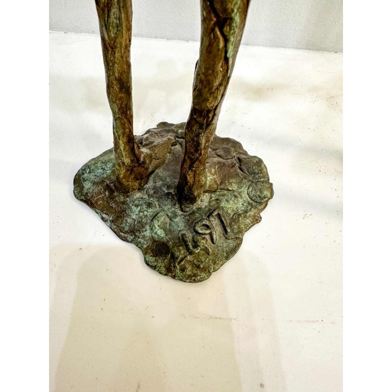 Georges Ayvayan, paar expressionistische/surrealistische bronzen standbeelden, 1993