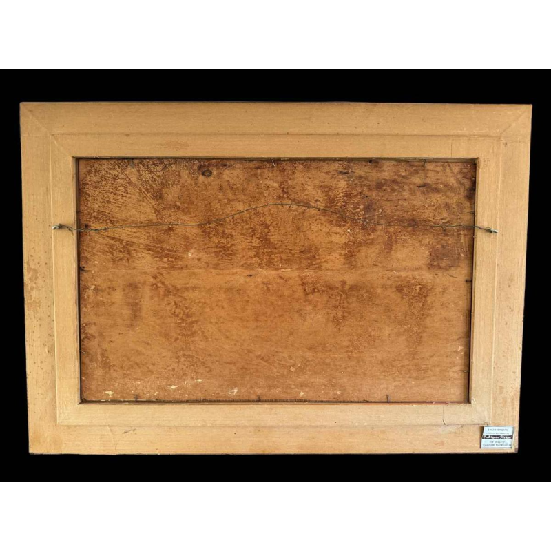 Adolphe Dupont (Namur 1898-1982): « Mosan landscape with cabbages » painting