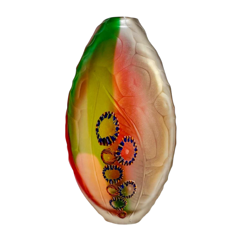 Davide Salvadore à Murano, vase abstrait en verre, fin XXe s