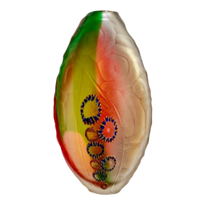 Davide Salvadore à Murano, vase abstrait en verre, fin XXe s
