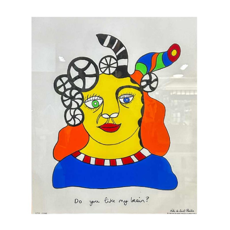 Niki de Saint Phalle, édition Flammarion 'Do you like my brain' sérigraphie couleurs 279/2500, 1999