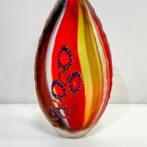 Davide Salvadore à Murano, vase abstrait en verre, fin XXe s