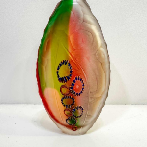 Davide Salvadore in Murano, abstract glass vase, late 20th century.
