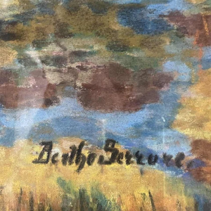 Berthe SERRURE (1891-1985) “Bloemenboeket” gemengde techniek 60x50 cm