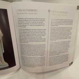 CRIS AGTERBERG / ROGER GUERIN 'Le baiser' sculpture couple enlacé, céramique craquelée Art Déco, Grès de Bouffioulx ca 1940