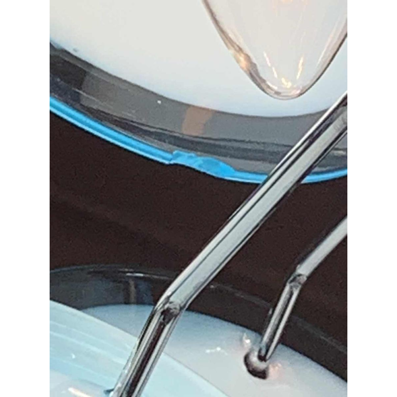 Gino Vistosi (Murano), blauwe design kroonluchter, 36 glazen schijfplaten, 1960