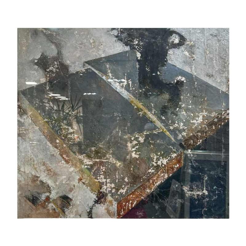Nicolas Wolkenar, composition abstraite, technique mixte