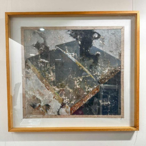 Nicolas Wolkenar, abstracte compositie, gemengde techniek