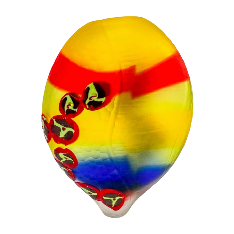 Davide Salvadore à Murano, vase en verre abstrait, fin XXe s