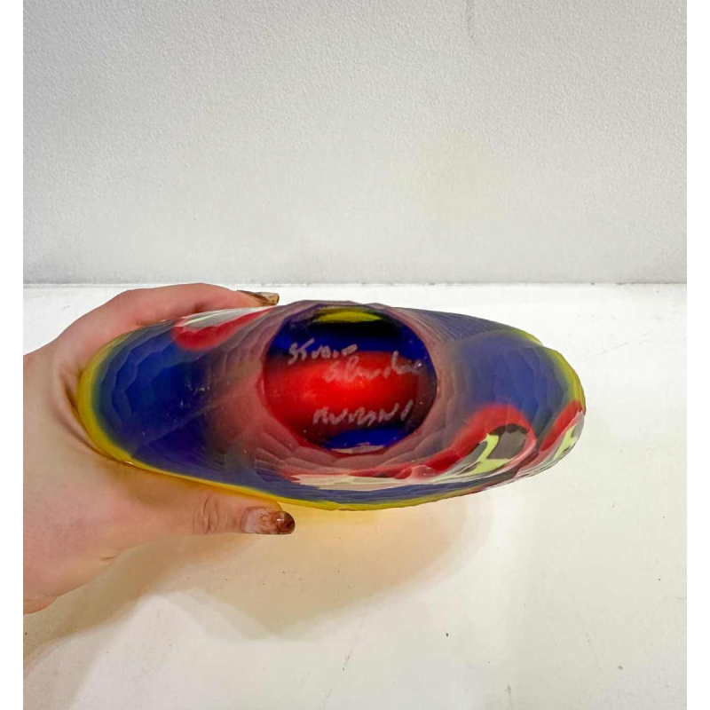 Davide Salvadore à Murano, vase en verre abstrait, fin XXe s