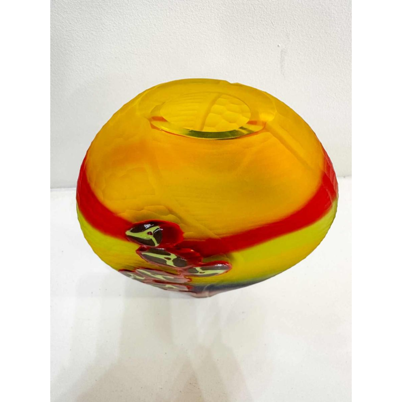 Davide Salvadore in Murano, abstract glass vase, late 20th century