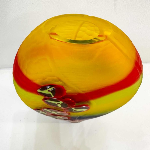 Davide Salvadore in Murano, abstract glass vase, late 20th century