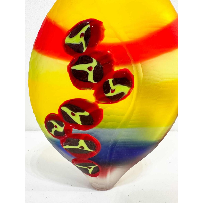 Davide Salvadore à Murano, vase en verre abstrait, fin XXe s