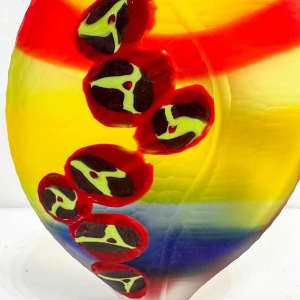 Davide Salvadore in Murano, abstract glass vase, late 20th century