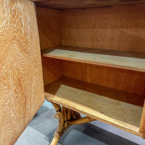 Audoux-Minnet, bamboo and rattan enfilade, ca 1970