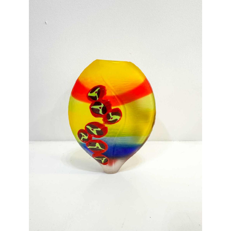 Davide Salvadore in Murano, abstract glass vase, late 20th century