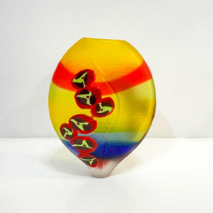 Davide Salvadore à Murano, vase en verre abstrait, fin XXe s