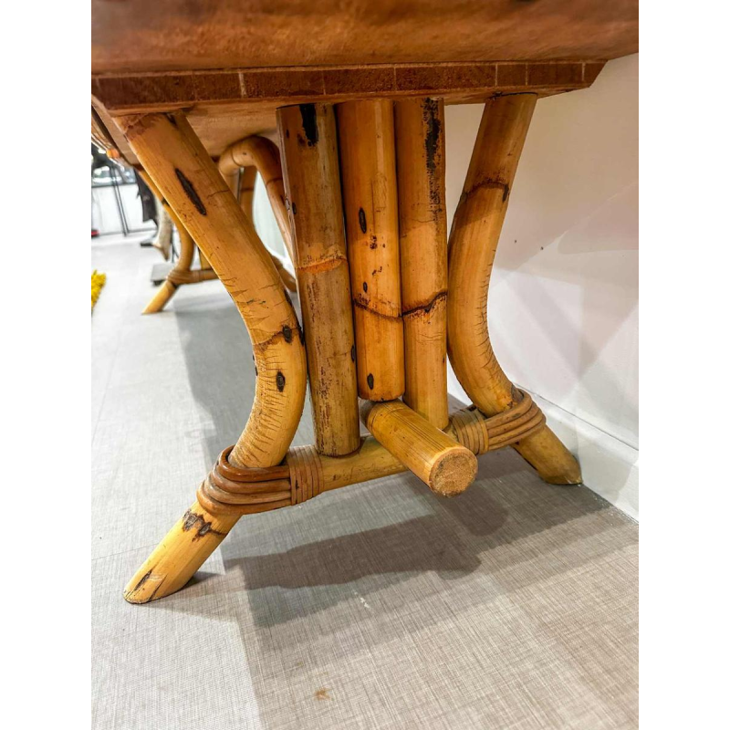 Audoux-Minnet, bamboo and rattan enfilade, ca 1970