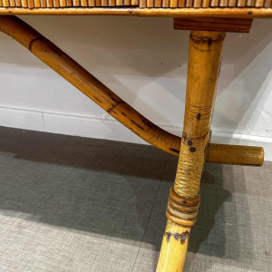 Audoux-Minnet, bamboo and rattan enfilade, ca 1970