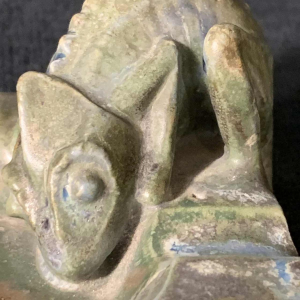 CHARLES GREBER, Vide Poche en Grès, Sculpture Animalière au Caméléon, ca 1930