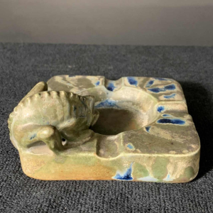 CHARLES GREBER, Vide Poche en Grès, Sculpture Animalière au Caméléon, ca 1930