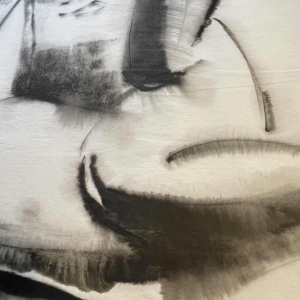 GEORGES (Ge´o) DE VLAMYNCK 'Nu de Femme Abstrait B' tableau / peinture / technique mixte, fusain encre craie sur papier 